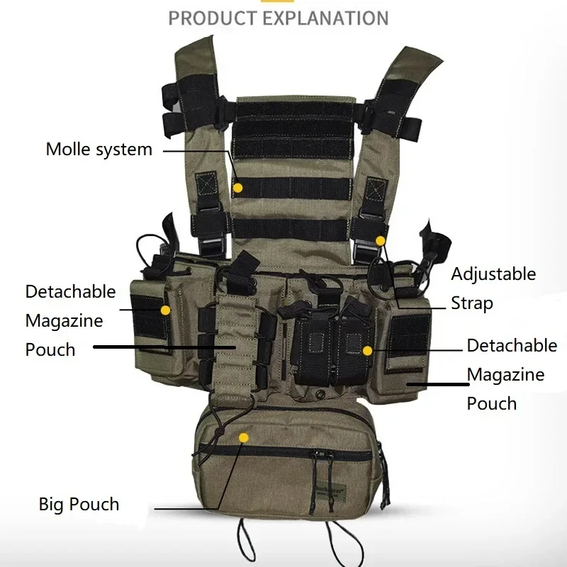 Crossfit Gear Men - D3CR Chest Rig Vest Multicam Nero