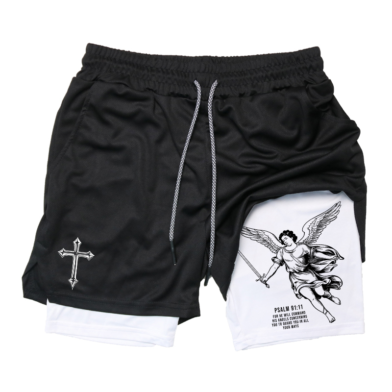 Crossfit Gym - Pantaloncini da corsa 2 in 1