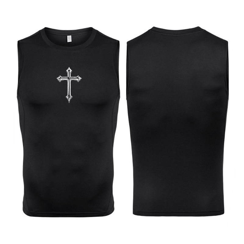 Crossfit Gym - Camicia a compressione senza maniche con